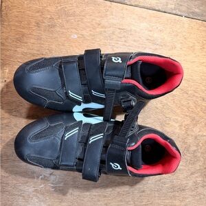 Peloton Black and Red Cycling Shoes